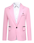 Caleb Men's Blazer – Slim Fit Single Breasted Notch Lapel Smart Suit Jacket