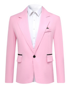 Caleb Men's Blazer – Slim Fit Single Breasted Notch Lapel Smart Suit Jacket