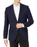 Mileson Men's Blazer – Slim Fit Stretch Two Button Smart Suit Jacket with Notch Lapel