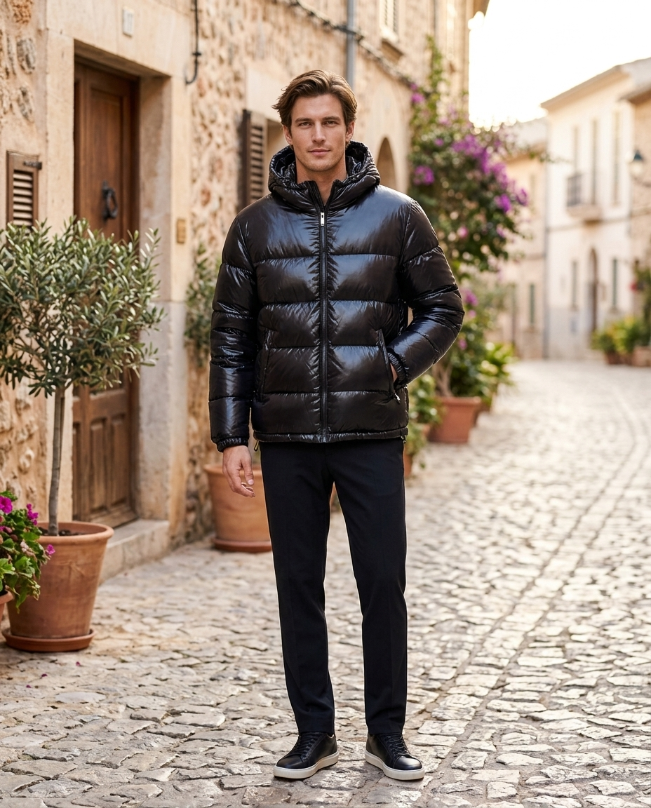 Nathan Men's Puffer Jacket – Water Resistant Insulated Winter Zip Coat