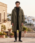 Arthur Men's Trench Coat – Long Hooded Zip & Button Smart Waterproof Style Coat
