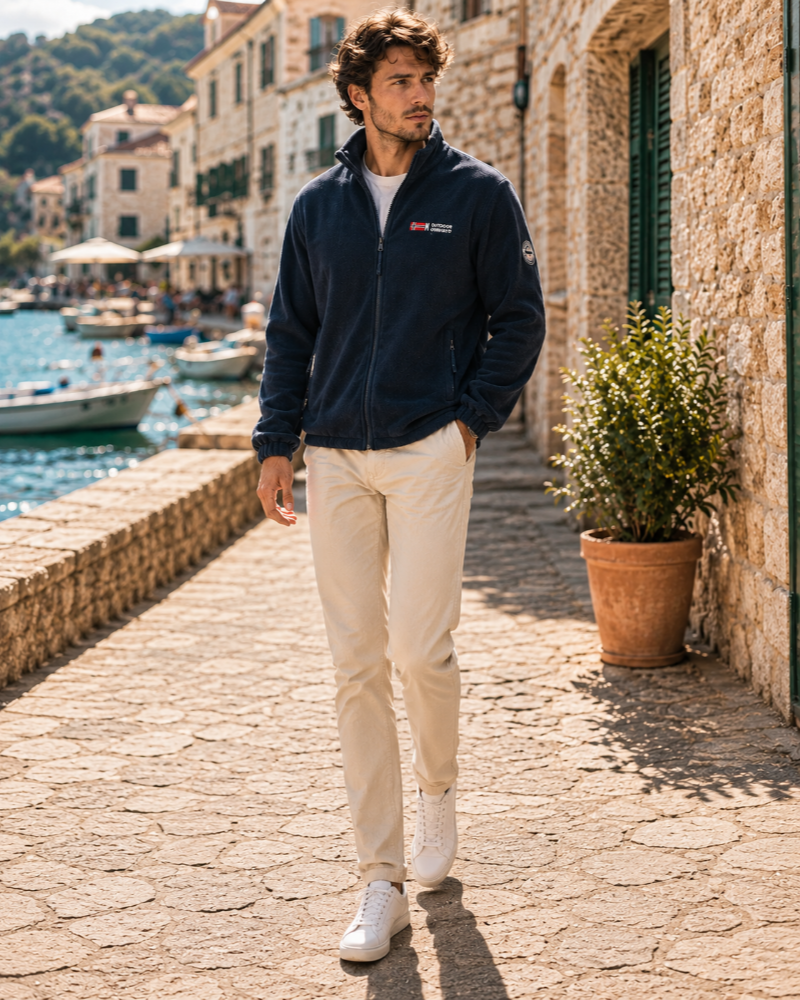 Finley Men's Fleece Jacket – Thermal Outdoor Zip Up Lightweight Winter Coat