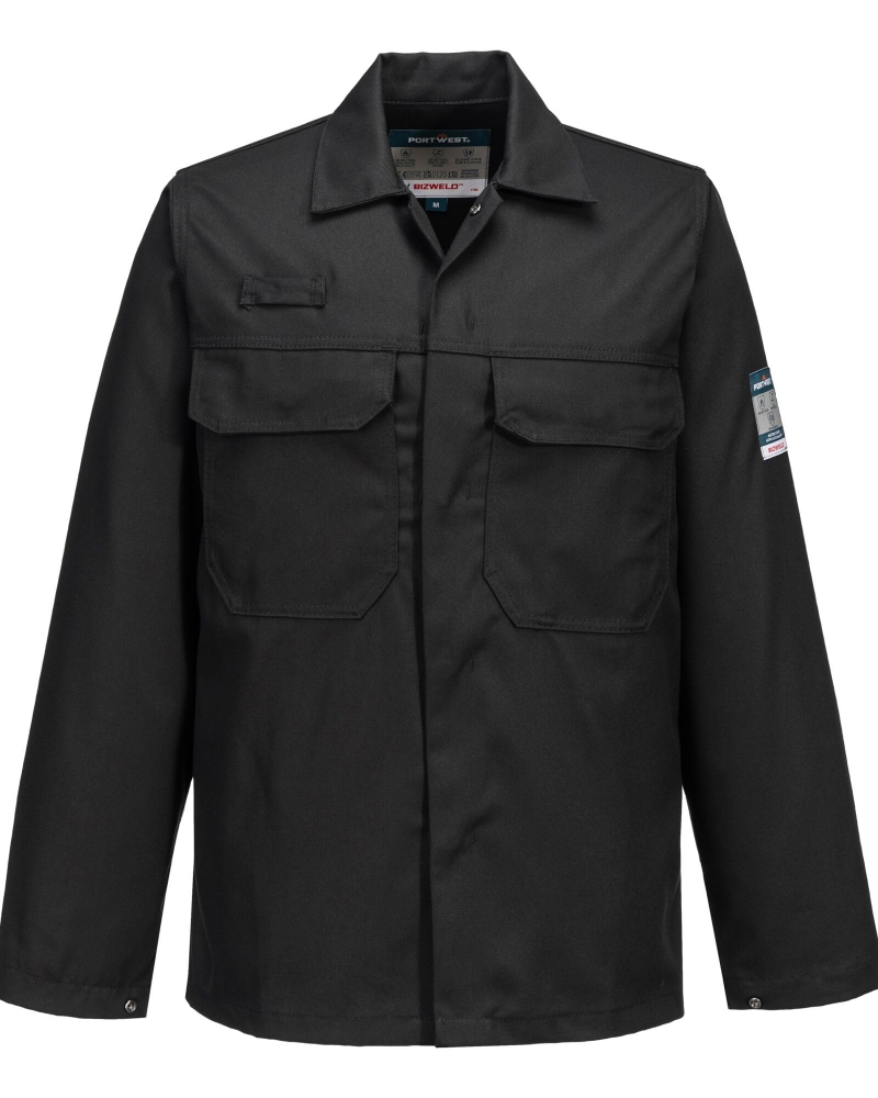 Curtis Men's Flame-Resistant Work Jacket – Cotton Welding Safety Jacket Multi-Standard Certified