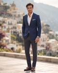 Bennett Men's Slim Fit Blazer – One Button Suit Jacket with Notched Lapel