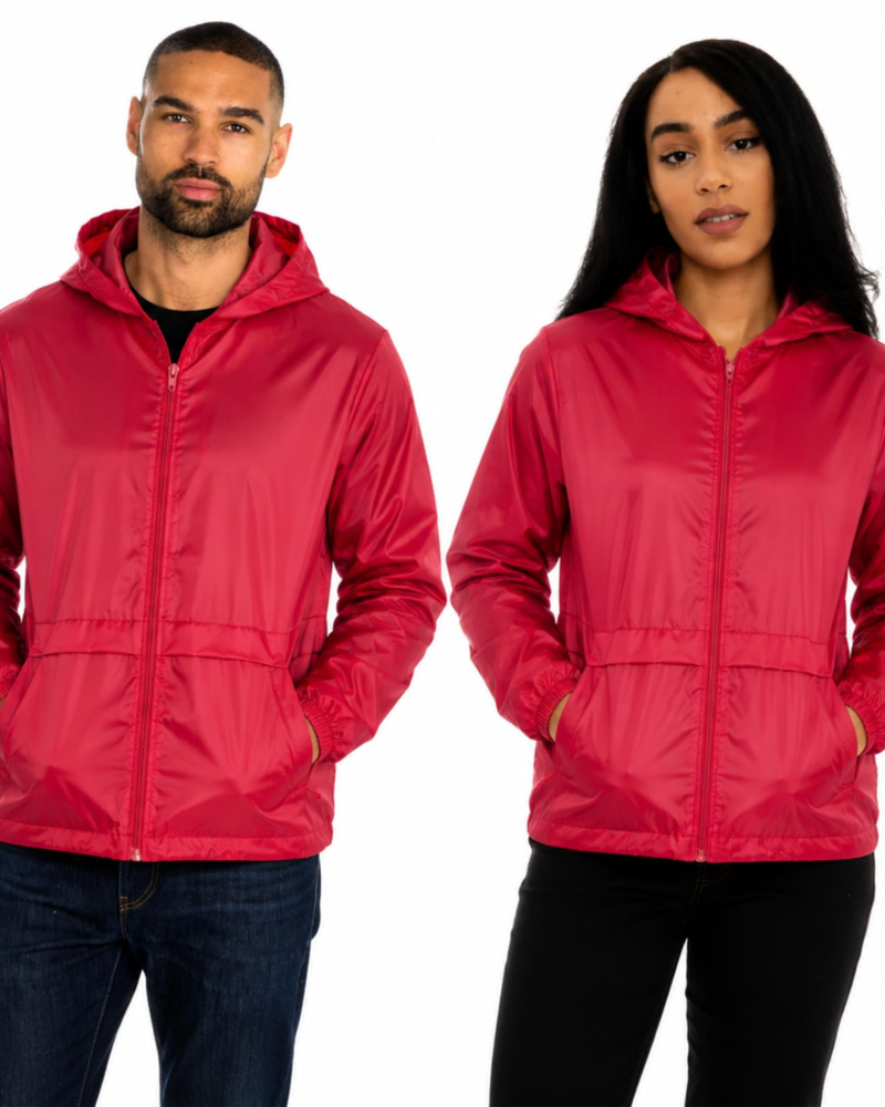 Nathan Men's Lightweight Rain Jacket – Packable Water-Resistant Hooded Outdoor Jacket