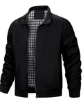Gideon Men's Bomber Jacket – Lightweight Zip-Up Jacket with Plaid Lining