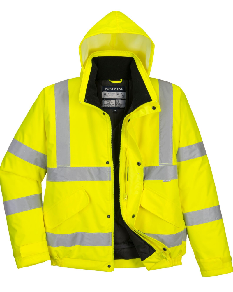 Harvey Men's Hi-Vis Work Jacket – Class 3 Reflective Waterproof Jacket