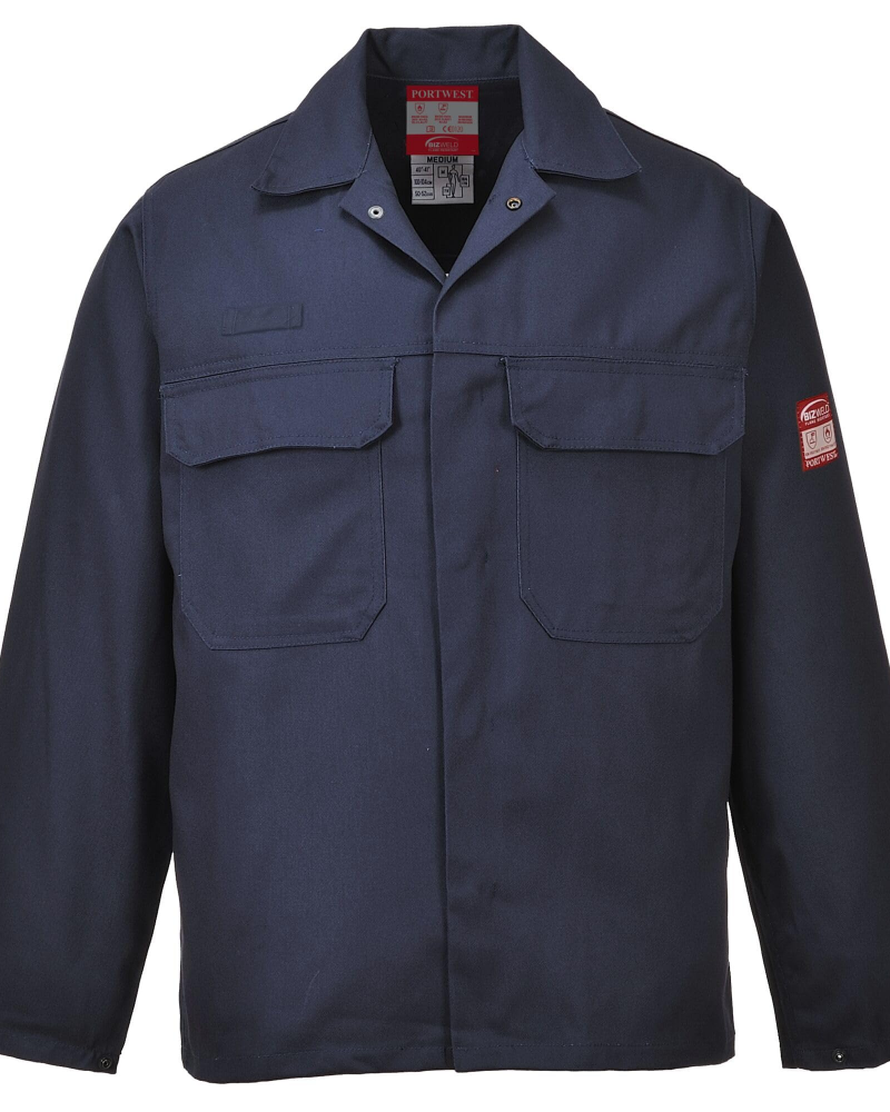 Curtis Men's Flame-Resistant Work Jacket – Cotton Welding Safety Jacket Multi-Standard Certified