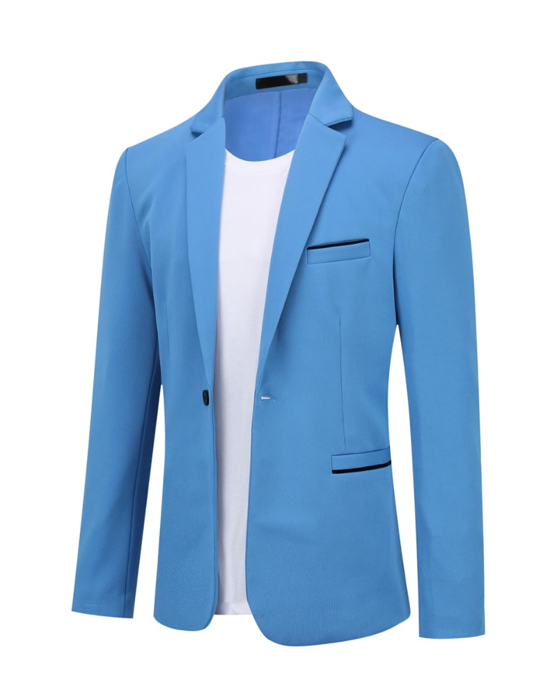 Callum Men's Blazer – Slim Fit Smart Suit Jacket with Stretch & Back Vent