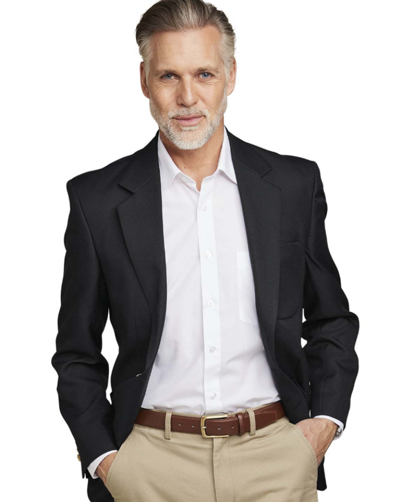 Finley Men's Blazer – Regular Fit Single Breasted Suit Jacket with Centre Vent