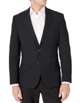 Mileson Men's Blazer – Slim Fit Stretch Two Button Smart Suit Jacket with Notch Lapel