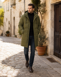 Lachlan Men's Long Puffer Coat – Insulated Hooded Winter Jacket