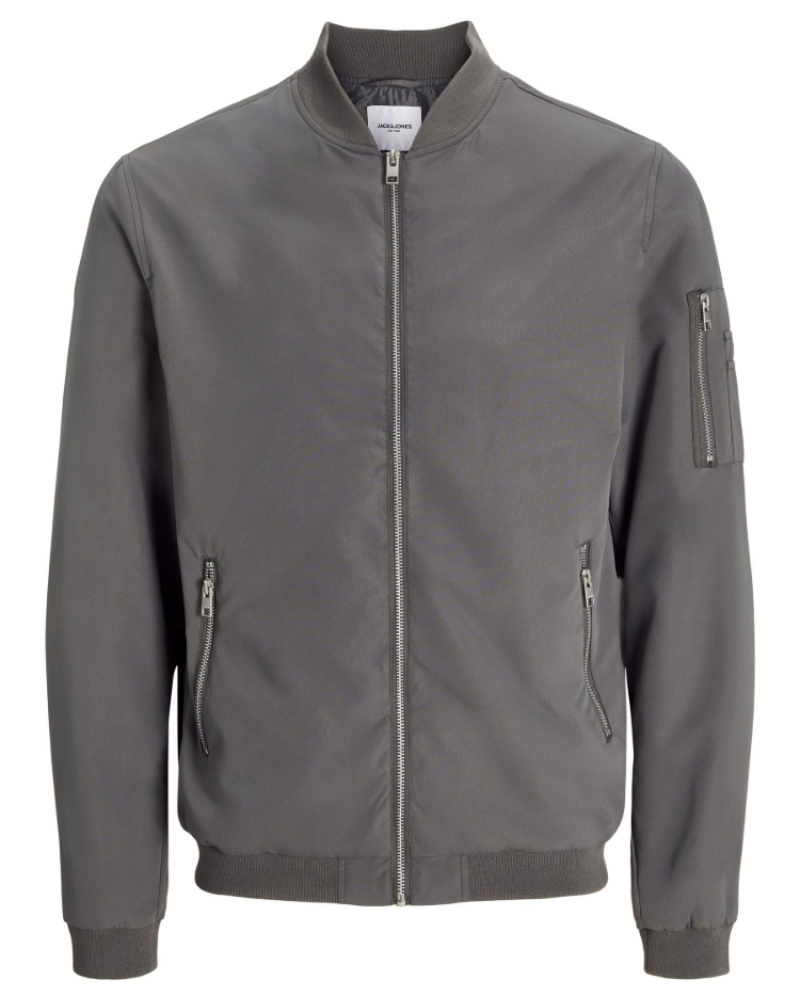 Sawyer Men's Lightweight Bomber Jacket – Zip-Up Ribbed Collar Casual Coat