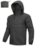Victor Men's Packable Rain Jacket – Waterproof Half Zip Hooded Outdoor Jacket