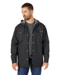 Percival Men's Hooded Duck Shirt Jacket – Water-Repellent Zip & Snap Fleece Jacket
