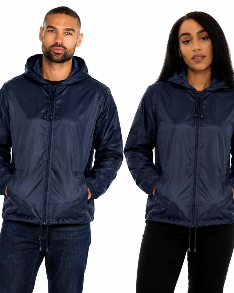 Nathan Men's Lightweight Rain Jacket – Packable Water-Resistant Hooded Outdoor Jacket