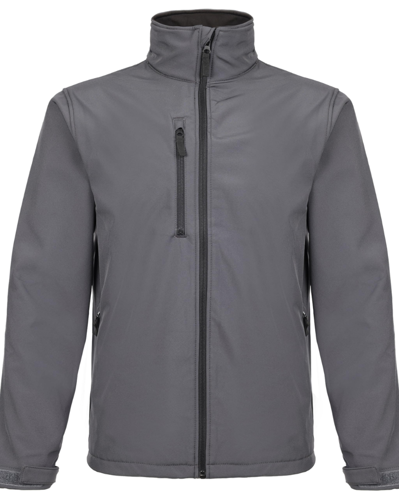 Clifford Men's Softshell Jacket – Waterproof Fleece-Lined Wind-Resistant Zip Coat