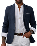 Dawson Men's Blazer – Regular Fit Two Button Smart Suit Jacket with Notch Lapel