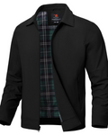 Gerald Men's Bomber Jacket – Polyester Zip Harrington Style Casual Jacket