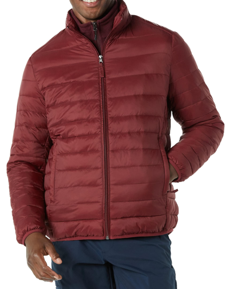 Logan Men's Lightweight Puffer Jacket – Water-Resistant Quilted Zip-Up Coat