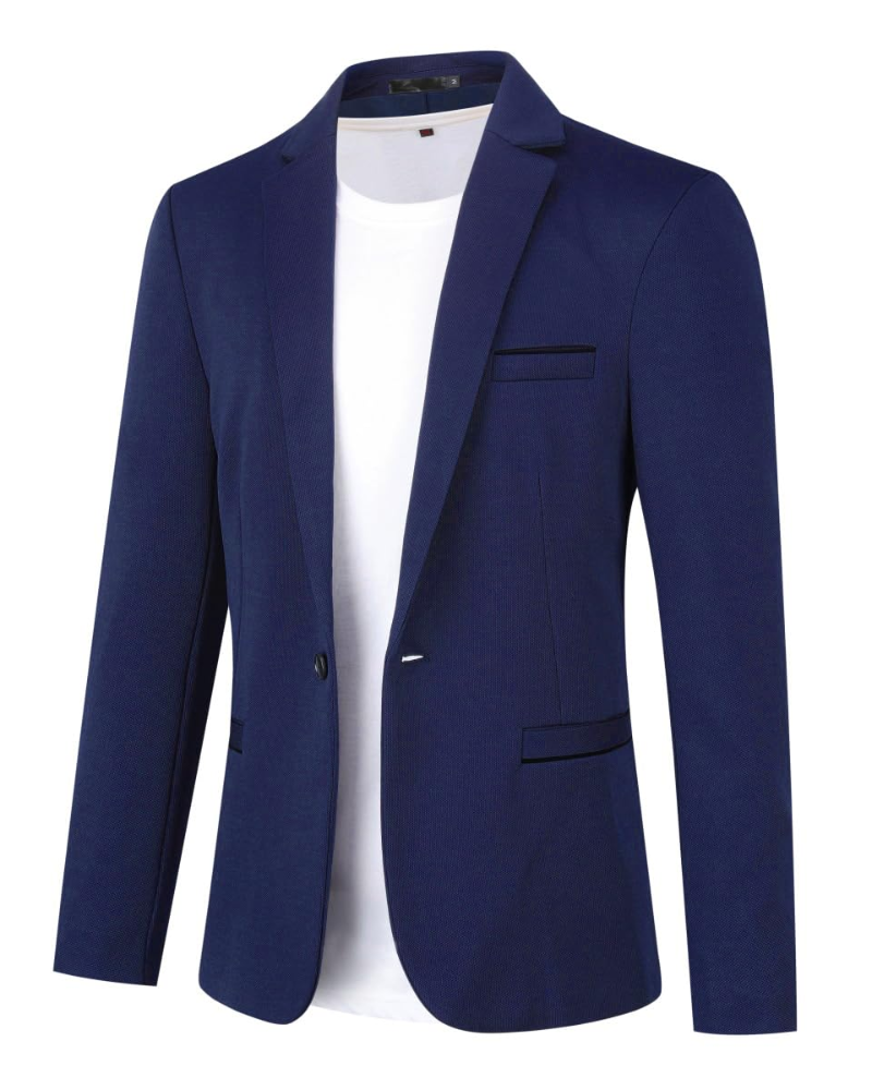 Callum Men's Blazer – Slim Fit Smart Suit Jacket with Stretch & Back Vent