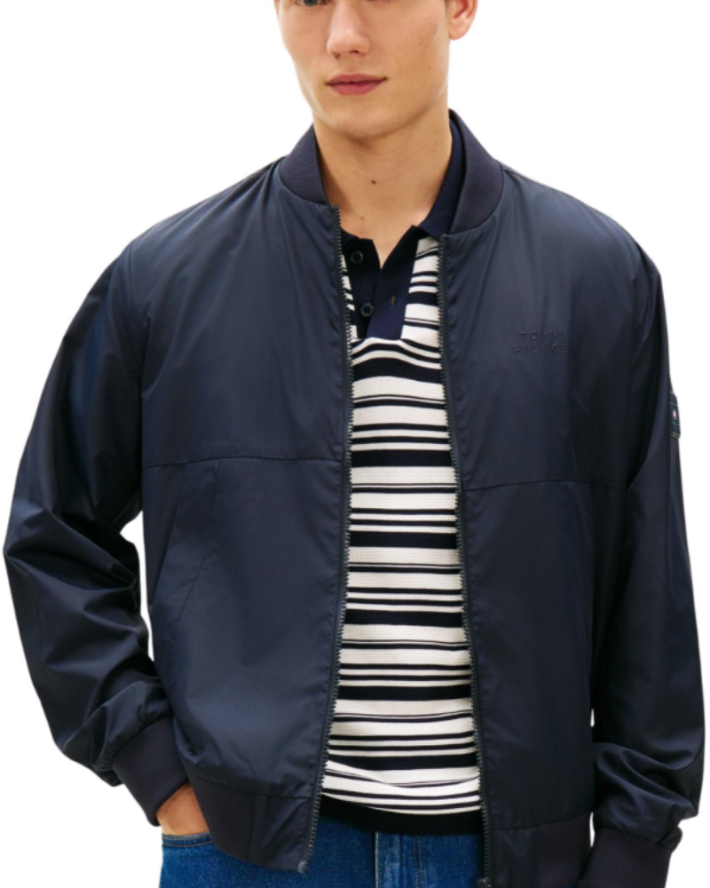 Cole Men's Nylon Bomber Jacket – Lightweight Baseball Collar Zip Jacket