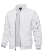 Asher Men's Bomber Jacket – Lightweight Zip-Up Jacket with Stand Collar