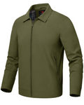 Colin Men's Harrington Jacket – Lightweight Zip-Up Casual Bomber Jacket