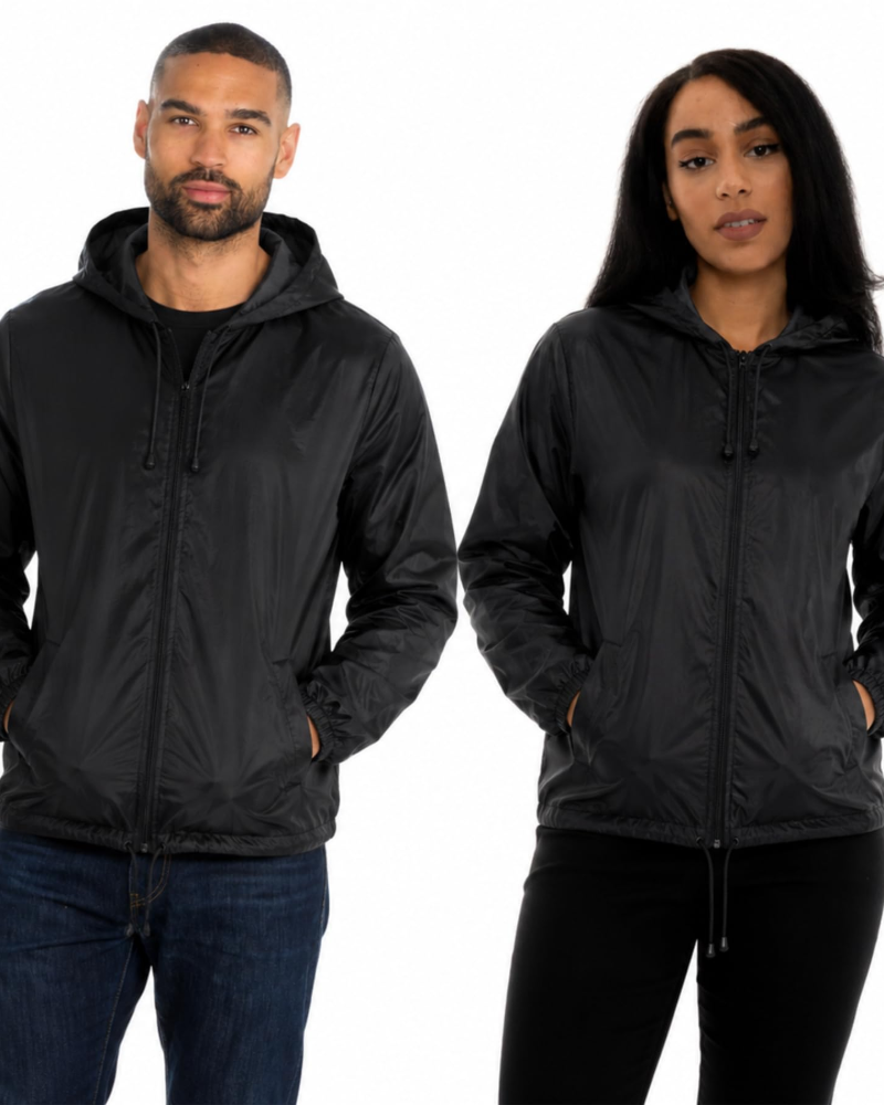 Nathan Men's Lightweight Rain Jacket – Packable Water-Resistant Hooded Outdoor Jacket