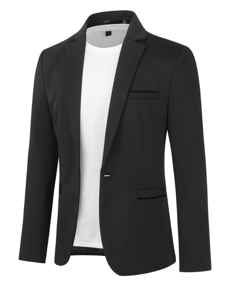 Callum Men's Blazer – Slim Fit Smart Suit Jacket with Stretch & Back Vent