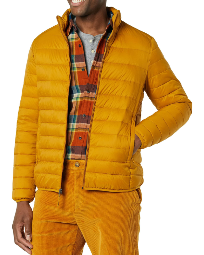 Logan Men's Lightweight Puffer Jacket – Water-Resistant Quilted Zip-Up Coat