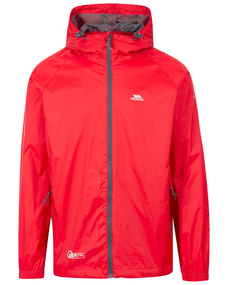 Hunter Men's Packable Waterproof Jacket – Hooded Outdoor Rain Coat with Zip Pockets
