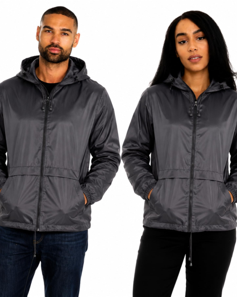 Nathan Men's Lightweight Rain Jacket – Packable Water-Resistant Hooded Outdoor Jacket