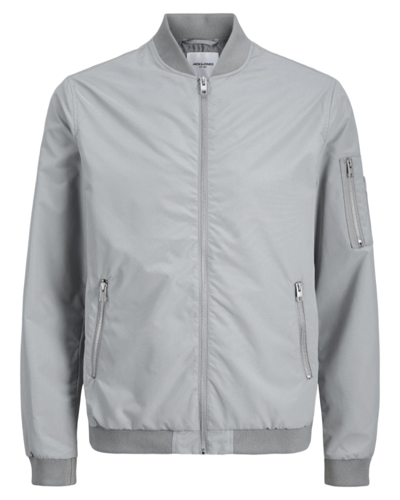 Sawyer Men's Lightweight Bomber Jacket – Zip-Up Ribbed Collar Casual Coat