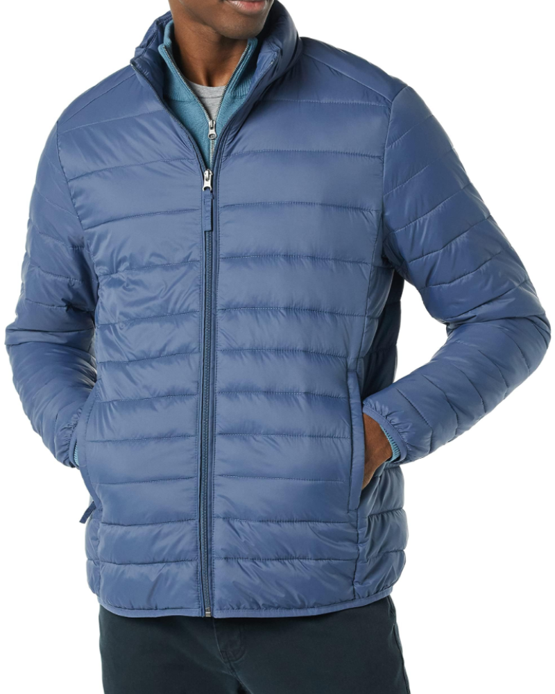 Logan Men's Lightweight Puffer Jacket – Water-Resistant Quilted Zip-Up Coat