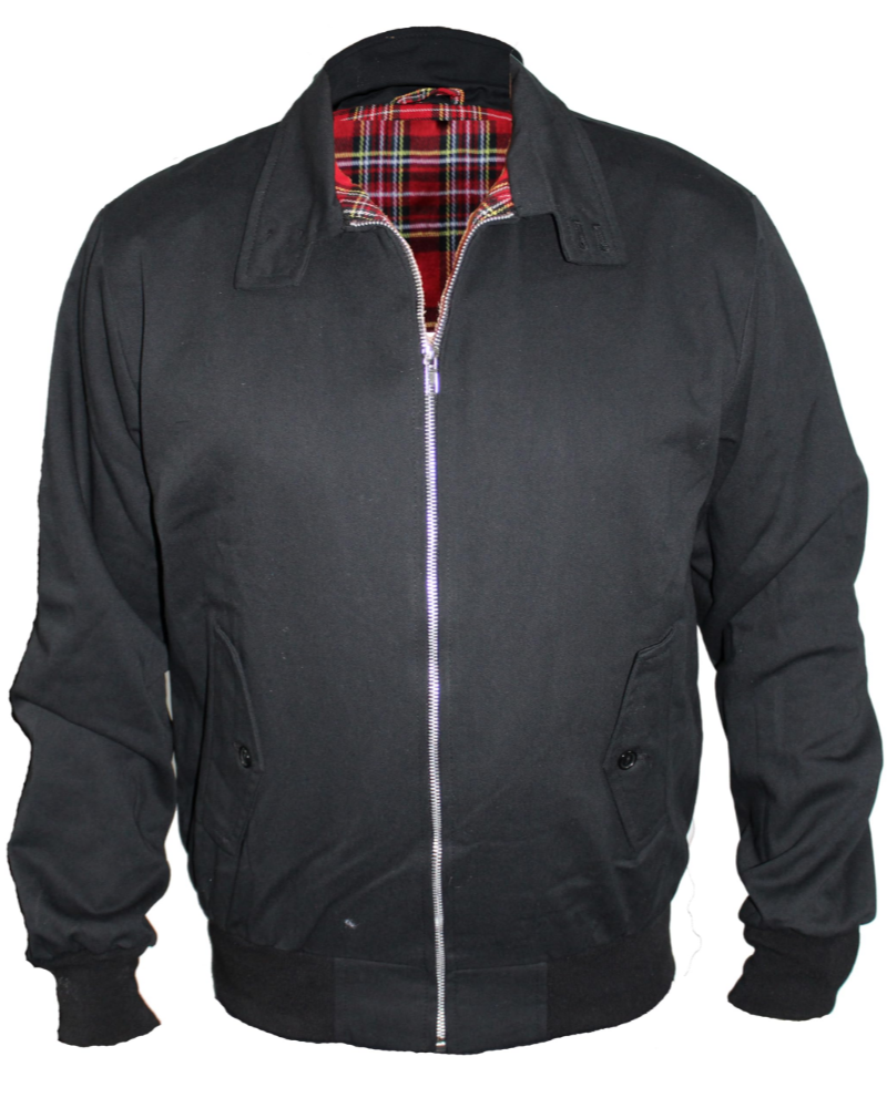 Gordon Men's Harrington Jacket – Zip-Up Jacket with Tartan Lining