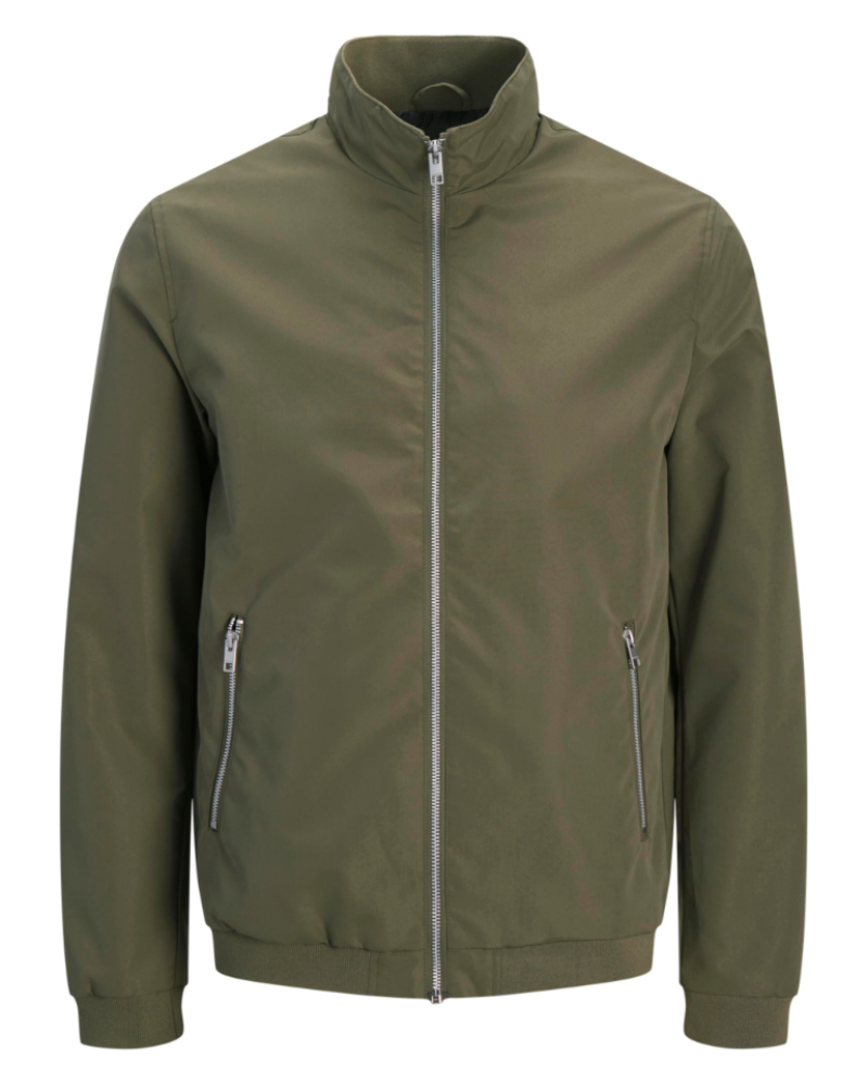 Tristan Men's Harrington Bomber Jacket – Lightweight Water-Resistant Zip Coat