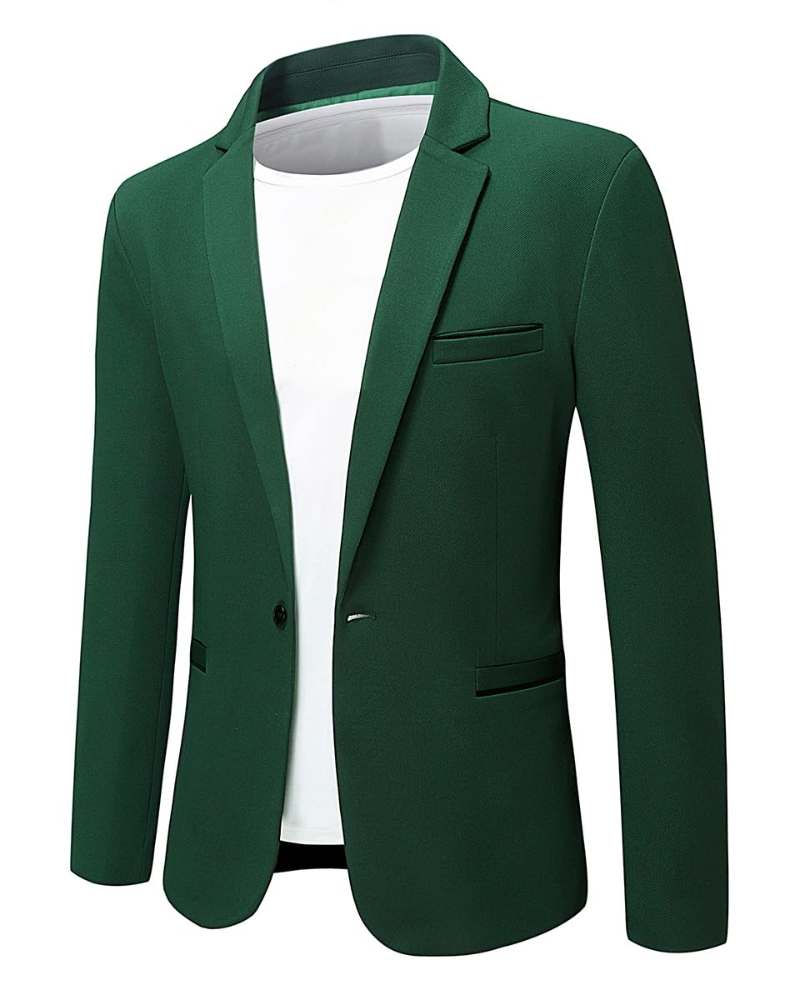 Callum Men's Blazer – Slim Fit Smart Suit Jacket with Stretch & Back Vent
