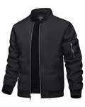 Asher Men's Bomber Jacket – Lightweight Zip-Up Jacket with Stand Collar