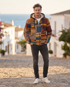 Rupert Men's Patchwork Fleece Gilet – Hooded Casual Urban Layer