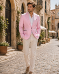 Caleb Men's Blazer – Slim Fit Single Breasted Notch Lapel Smart Suit Jacket
