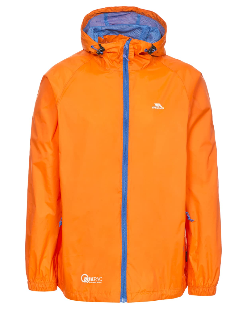 Hunter Men's Packable Waterproof Jacket – Hooded Outdoor Rain Coat with Zip Pockets