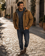 Declan Men's Leather Jacket – Genuine Leather Smart Casual Zip Up Coat