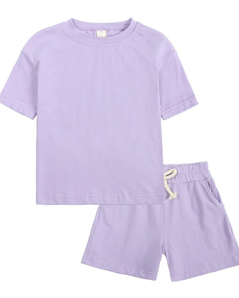 Ethan Kids' Cotton T-Shirt & Shorts Set – 2 Piece Crew Neck Summer Outfit