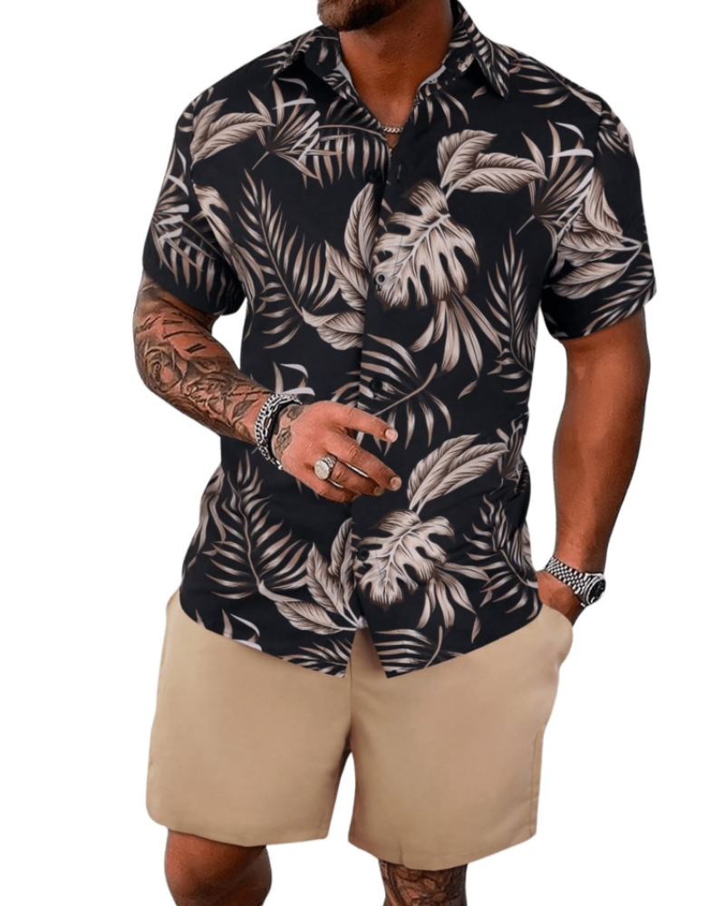 Connor Men's Tropical Shirt & Shorts Set – Casual Summer Holiday Co-Ord
