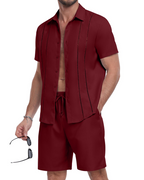 Nathan Men's Shirt & Shorts Set – Button-Up Casual Summer Co-Ord