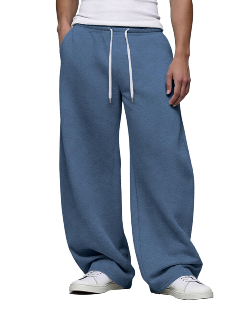 Colby Men's Baggy Sweatpants – Wide Leg Cotton Blend Joggers with Drawstring & Pockets