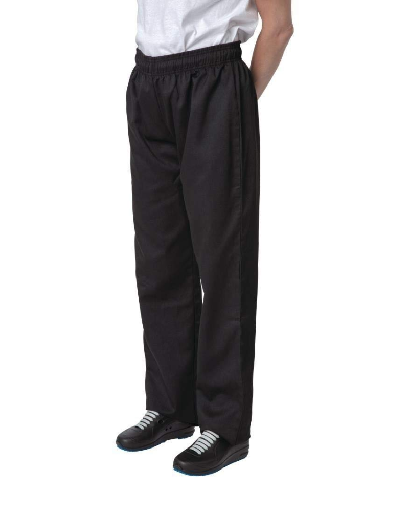 Lennon Men's Chef Trousers – Polycotton Drawstring Kitchen Work Trousers with Back Pocket