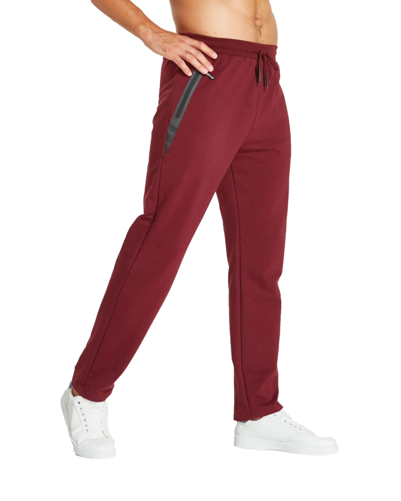 Sawyer Men's Jogging Bottoms – Cotton Blend Track Pants with Zip Pocket
