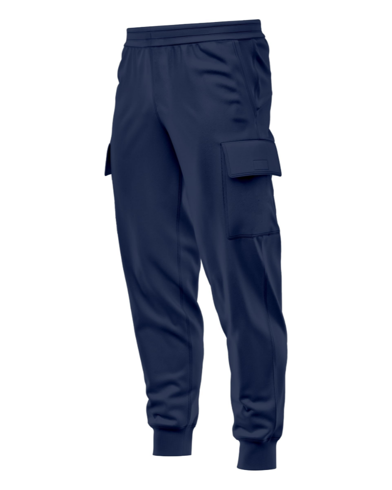 Damian Men's Cargo Joggers – Slim Fit Fleece Cuffed Pocket Track Pants